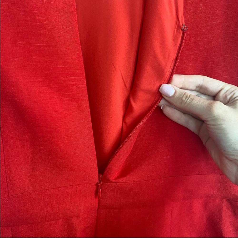 RED LINEN ROMPER - Picture 9 of 16